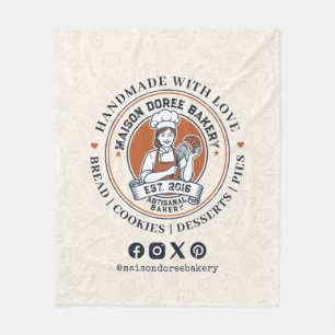 Cobertor De Velo Padaria Loja Pastry Chef Sobremesa Doces Bolo Pade