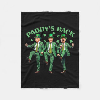 Cobertor De Velo Paddy's Back Dia de São Patrício Engraçado Trump D