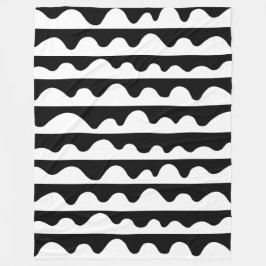 Cobertor De Velo Padrão 020815 - Branco sobre Preto