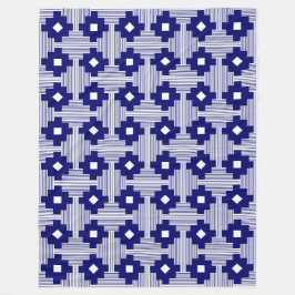 Cobertor De Velo Padrão 061214 - Marinho profundo com branco