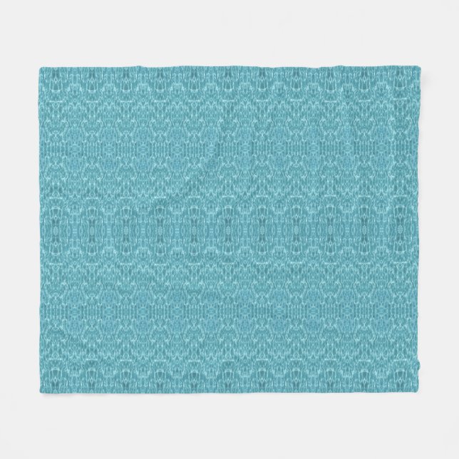 Cobertor De Velo Padrão abstrato aqua turquesa moderno (Frente (Horizontal))
