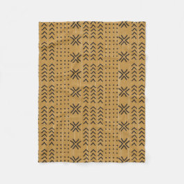 Cobertor De Velo Padrão Africano de Mudcloth Castanho Moderno