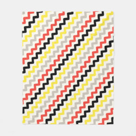 Cobertor De Velo Padrão Africano Zigzag Diagonal Amarelo Negro