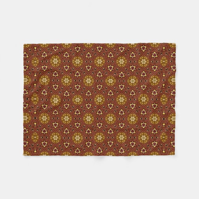 Cobertor De Velo Padrão Amarelo Marrom Apimentado Masala (Frente (Horizontal))