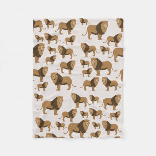 Cobertor De Velo Padrão Animal do Leão Selvagem