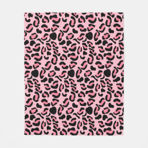 Cobertor De Velo Padrão Animal Rosa Moderno Leopardo
