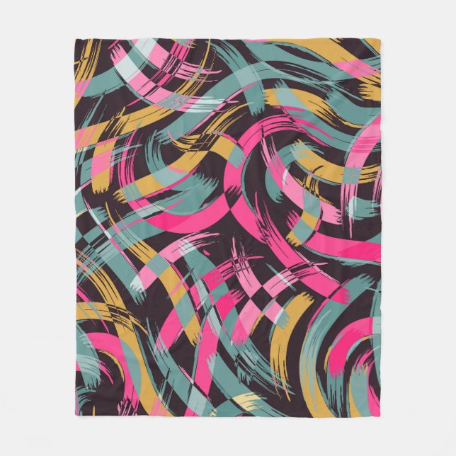 Cobertor De Velo Padrão artístico do traçado do pincel. (Frente)