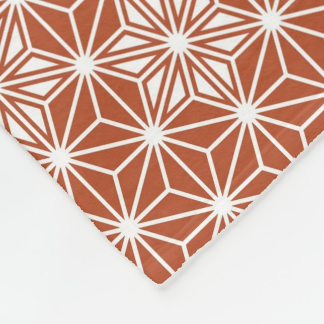 Cobertor De Velo Padrão Asanoha japonês - terracotta (Quina)