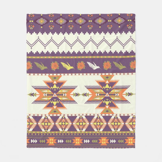 Cobertor De Velo Padrão aztec incolor (Frente)