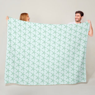 Cobertor De Velo Padrão Bohemian Seafoam Green Starfish