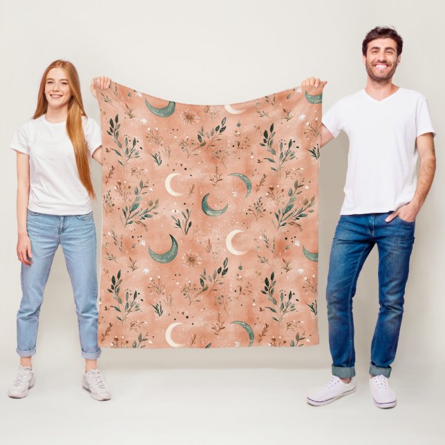 Cobertor De Velo Padrão Boho Celestial Floral Lua (4) (In Situ)
