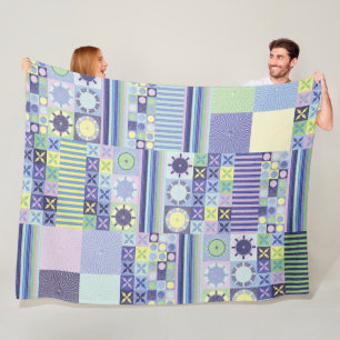 Cobertor De Velo Padrão Bonito Faux Knit Crochet Blanket de Nanna