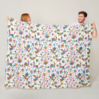 Cobertor De Velo Padrão Brilhante do estilo Otomi mexicano