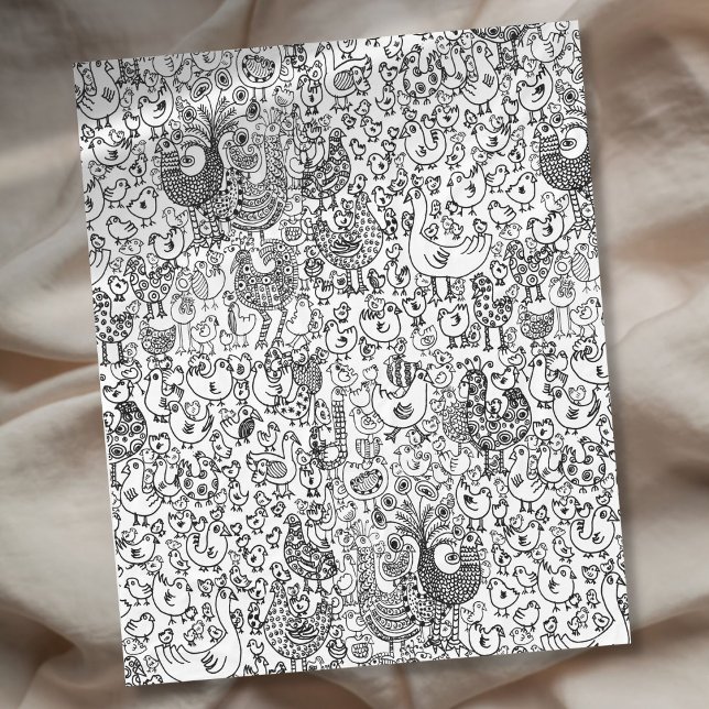 Cobertor De Velo Padrão Caprichoso de Pássaros Preto e Branco Moder (Modern Black and White Birds Whimsical Pattern Fleece Blanket)