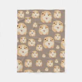 Cobertor De Velo Padrão Castanho de Hamster Cute