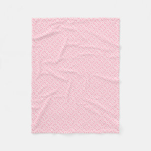 Cobertor De Velo Padrão-chave grego rosa