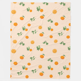 Cobertor De Velo Padrão clássico de citrino de fruta laranja 