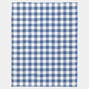 Cobertor De Velo Padrão Clássico de Verificação de Gingham Azul