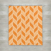 Padrão Clássico Laranja Moderno Peach Herringbone