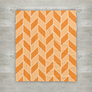 Cobertor De Velo Padrão Clássico Laranja Moderno Peach Herringbone