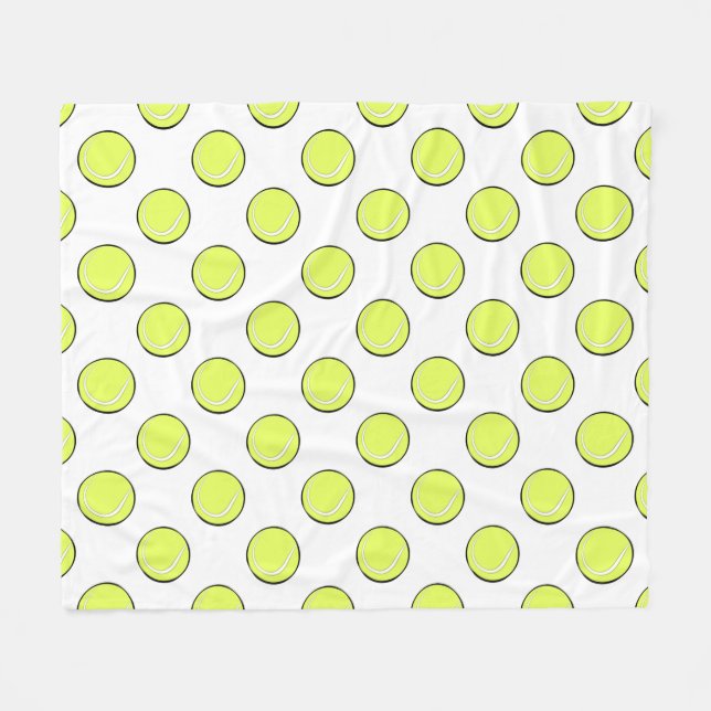 Cobertor De Velo Padrão contínuo de bolas de tênis \ (Frente (Horizontal))