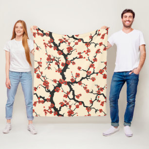 Cobertor De Velo Padrão contínuo de flor de cerejeira elegante