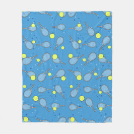 Cobertor De Velo Padrão contínuo de tênis - Raquete e Bola  