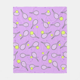 Cobertor De Velo Padrão contínuo de tênis - Raquete e Bola  