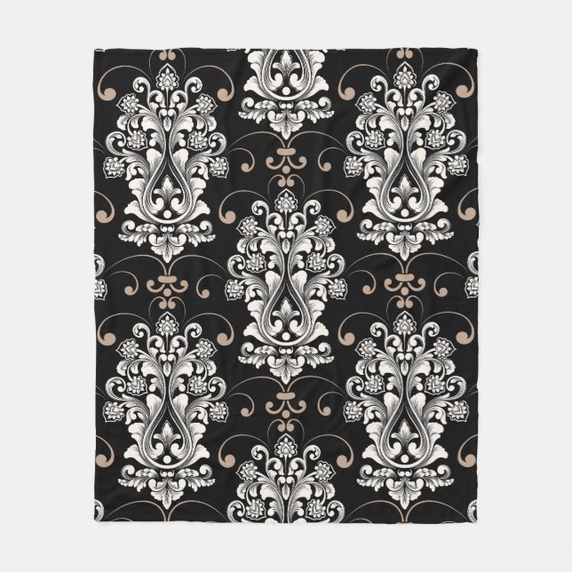 Cobertor De Velo Padrão contínuo Pretty Damask (Frente)