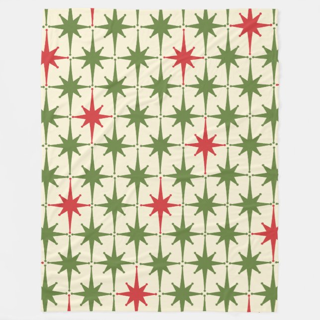 Cobertor De Velo Padrão das Estrelas de Natal Modernas do Século Mé (Frente)