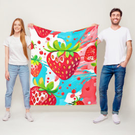 Cobertor De Velo Padrão de abertura de morango