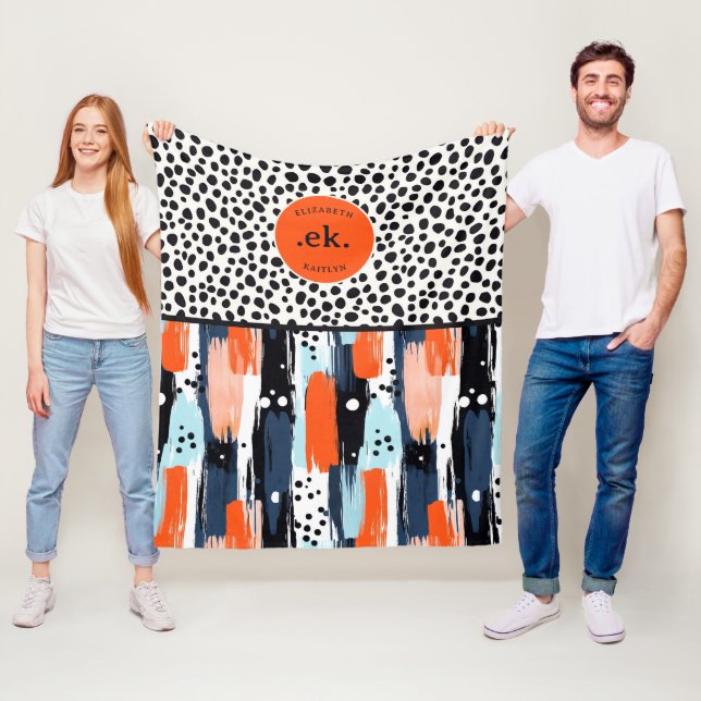 Cobertor De Velo Padrão de Abstrato de Cachorro Dalmaciano de Brush (In Situ)