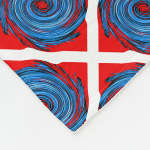 Cobertor De Velo Padrão de Abstrato de espiral vermelho azul
