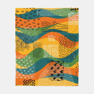 Cobertor De Velo Padrão de abstrato sem costura de patches ondulado