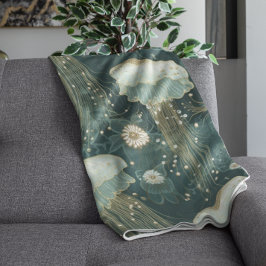 Cobertor De Velo Padrão de águas-vivas legante - Nome personalizado