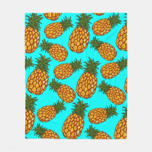 Cobertor De Velo Padrão de Amor de Abacaxi - Exótico Tropical Delic