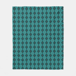 Cobertor De Velo Padrão de Arco de Pá Curva em Verde Ciano Teal