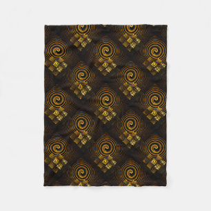 Cobertor De Velo Padrão de Arte Abstrata Boho Moderno Elegante Dour