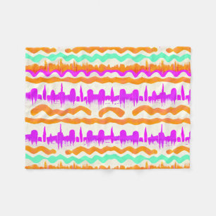 Cobertor De Velo Padrão de Arte da Rua Mural Urbana, Rosa,