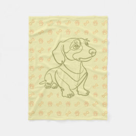 Cobertor De Velo Padrão de Arte Decorativa de Dachshund
