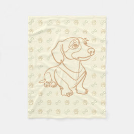 Cobertor De Velo Padrão de Arte Decorativa de Dachshund