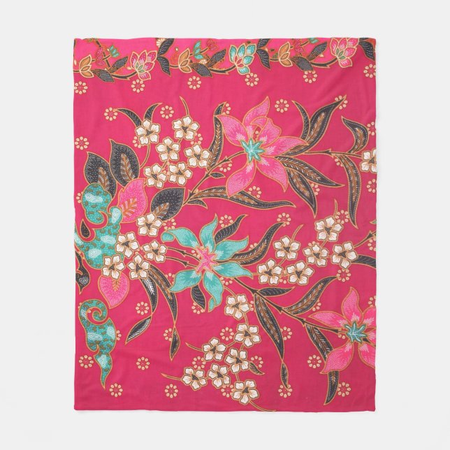 Cobertor De Velo Padrão de arte do Batik indonésio malaio (Frente)