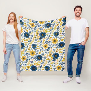 Cobertor De Velo Padrão de Arte Floral Clássica Mediterrânica