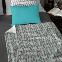 Padrão de Arte Tribal Azul de Taupe Aqua Turquoise