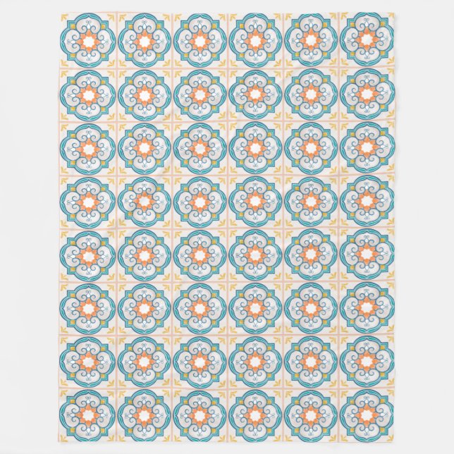 Cobertor De Velo Padrão de Azulejo de Mandala/Marrocos (Frente)