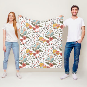 Cobertor De Velo Padrão de Azulejo Floral Inspirado na Vintagem Cut