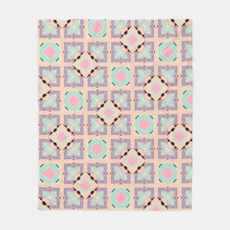 Cobertor De Velo Padrão de Azulejo Geométrico Pastel | Rosa Lilás R