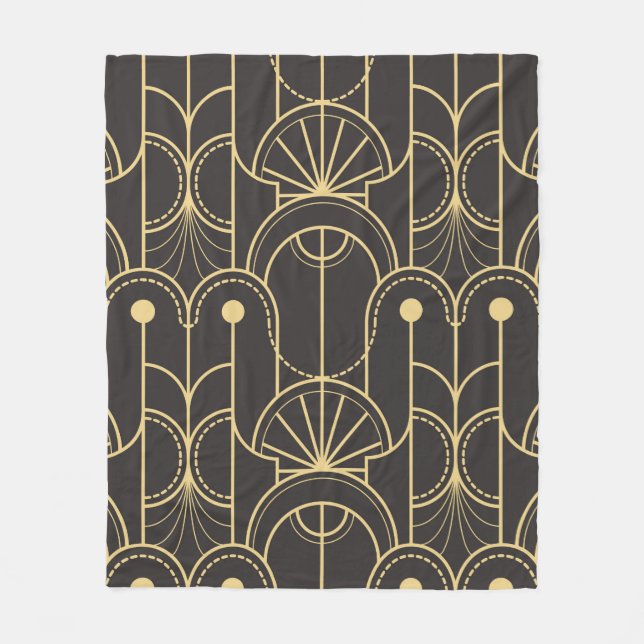 Cobertor De Velo Padrão de azulejos geométricos modernos (Frente)