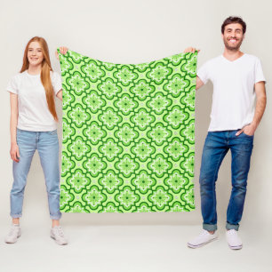 Cobertor De Velo Padrão de azulejos marroquinos - Verde Lima
