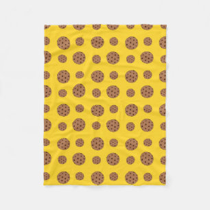 Cobertor De Velo Padrão de biscoitos de chocolate amarelo